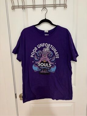 Disney Purple Graphic Tee with White Logo Detail